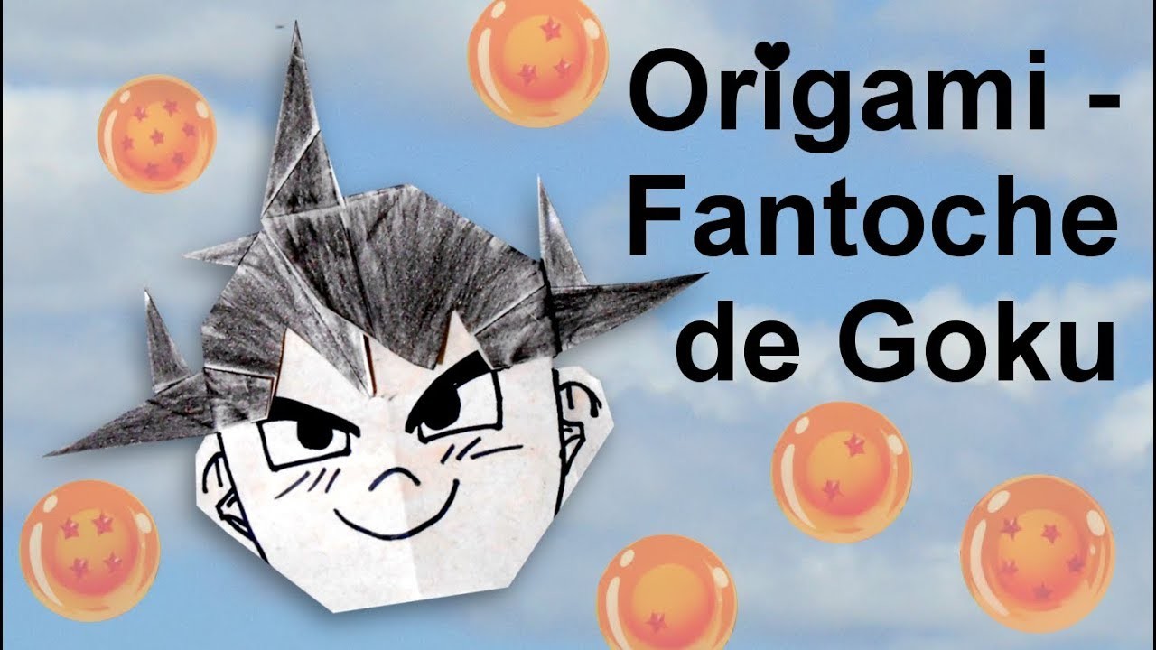 Como fazer Origami de Fantoche de Goku.