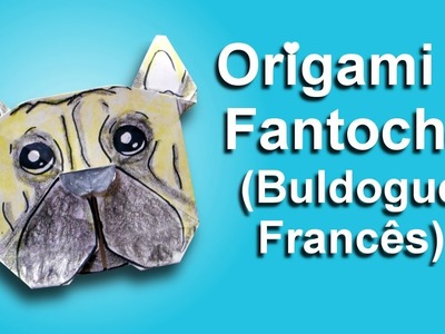 Como fazer Origami de Fantoche de Buldogue Francês.