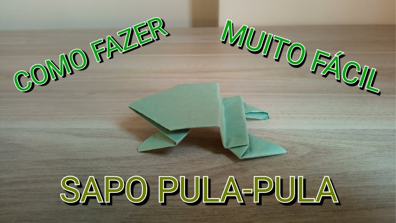 Como fazer um sapo pula-pula de papel (Origami)