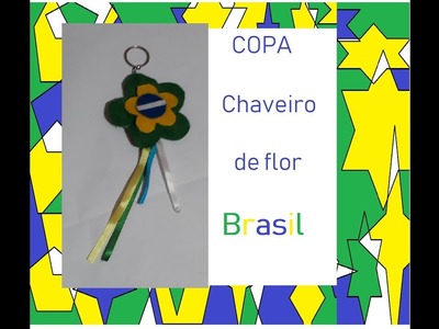 COPA - Chaveiro de flor Brasil