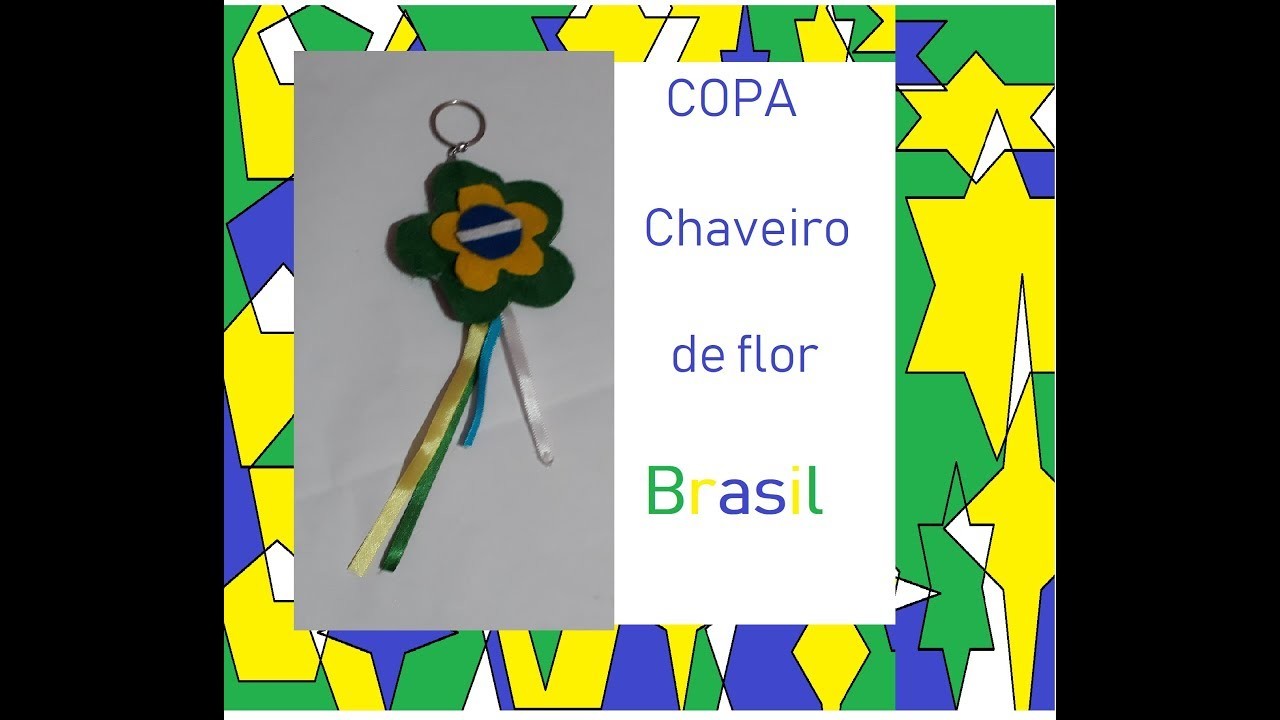 COPA - Chaveiro de flor Brasil
