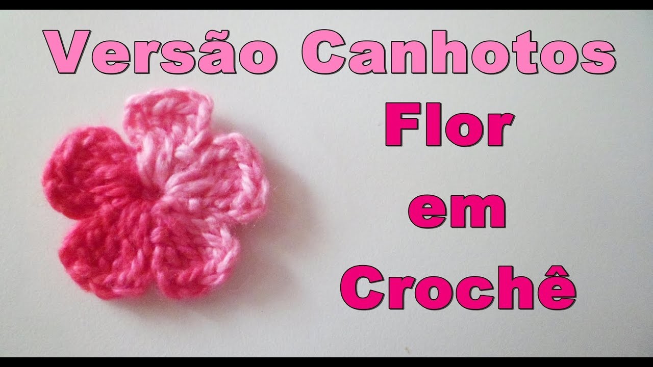 Crochê para canhotos - Como fazer uma flor em crochê