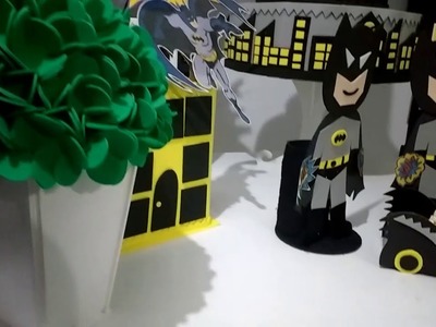 Decoração simples do tema Batman concluída com sucesso