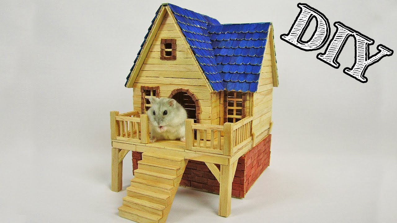 DIY Casinha de Palitos para Hamster | Casinha 10
