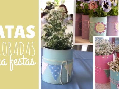 DIY: Latas decoradas para festa - Keylla Kiss