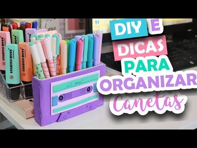 DIY: ORGANIZADOR DE CANETA DE FITA K7 - Karina Idalgo ♥