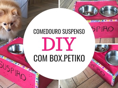 DIY PET - COMEDOURO SUSPENSO COM A CAIXA DO BOX.PETIKO