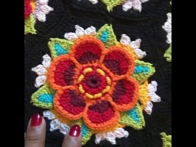 |Exemplo de flor de croche