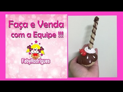 Faça e venda com a Equipe Faby Rodrigues | DIY caneta cupcake em biscuit