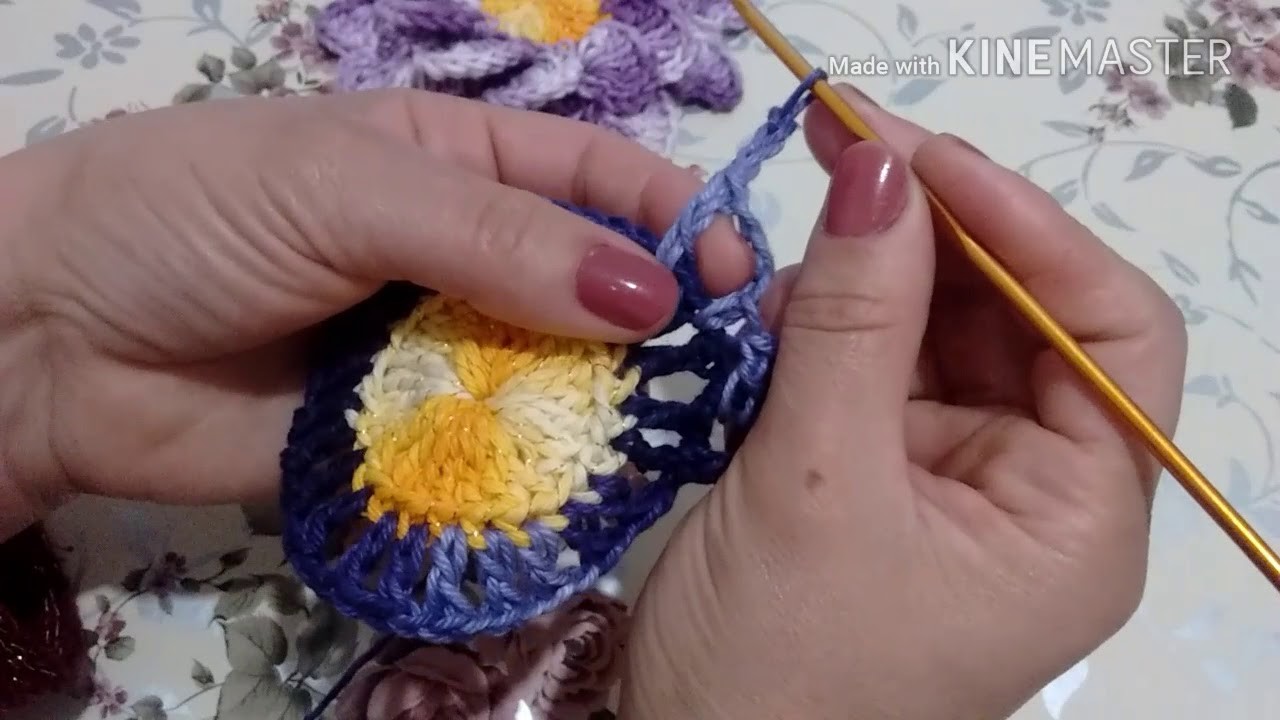 Flor em crochê #5 (para vários trabalhos)