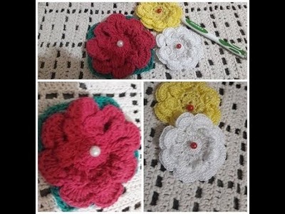 FLOR EM CROCHÊ ESTILO CATAVENTO
