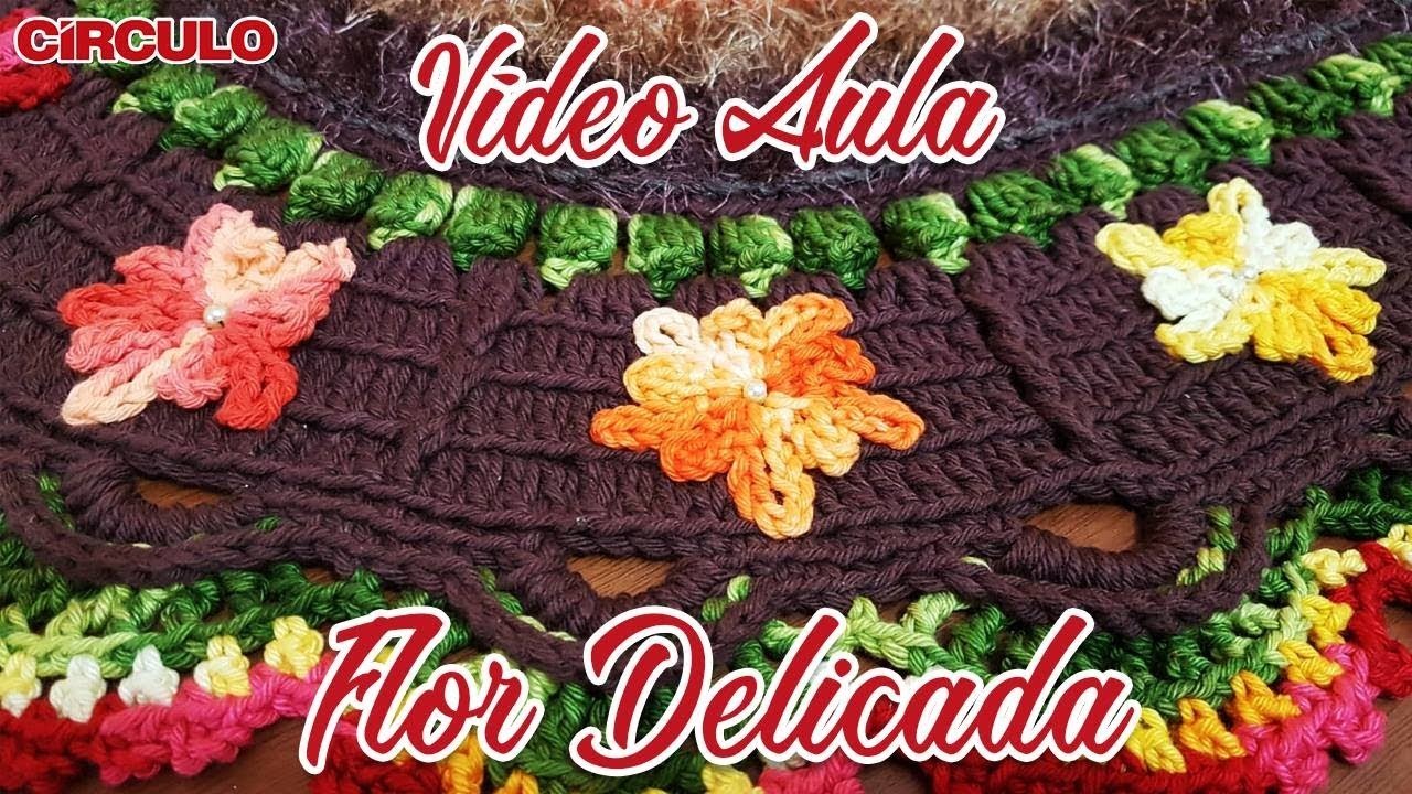 Flor para Aplicação Delicada em crochê | Carla Cristina & Crochet HD