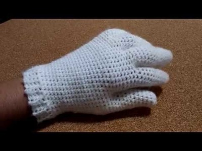 Luva de Crochê Adulto  - Com Dedinhos - Intermediário - Nó Chic Crochê - Kátia