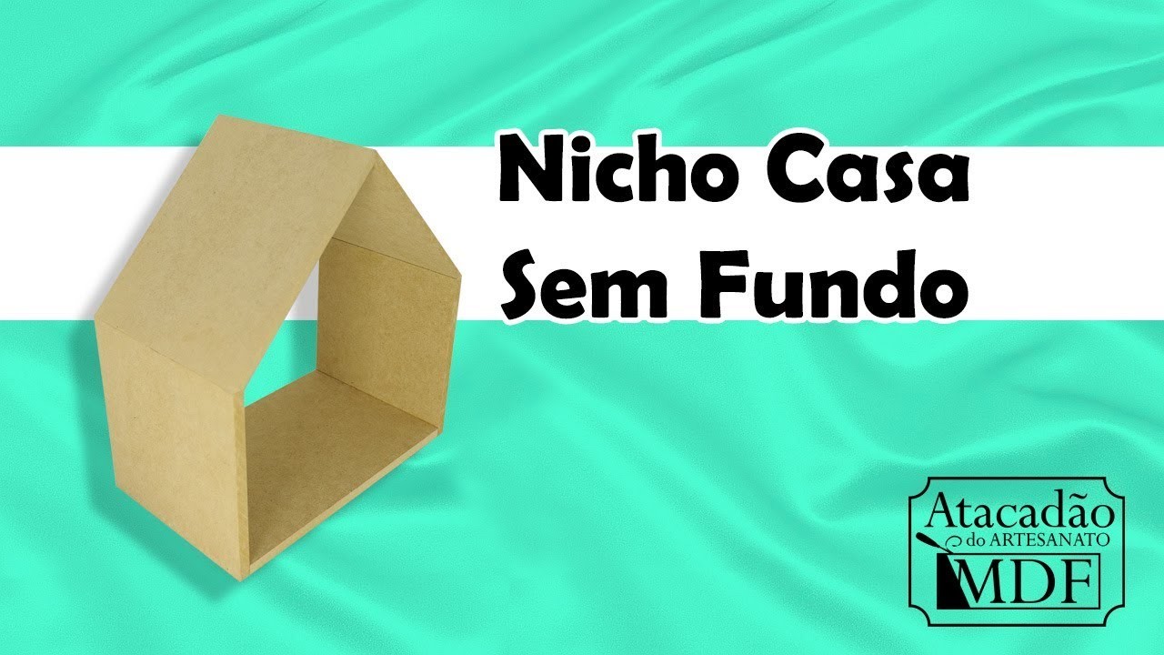 Nicho Casa Sem Fundo Decoração 25x28x15 Mdf 6mm Madeira Cru