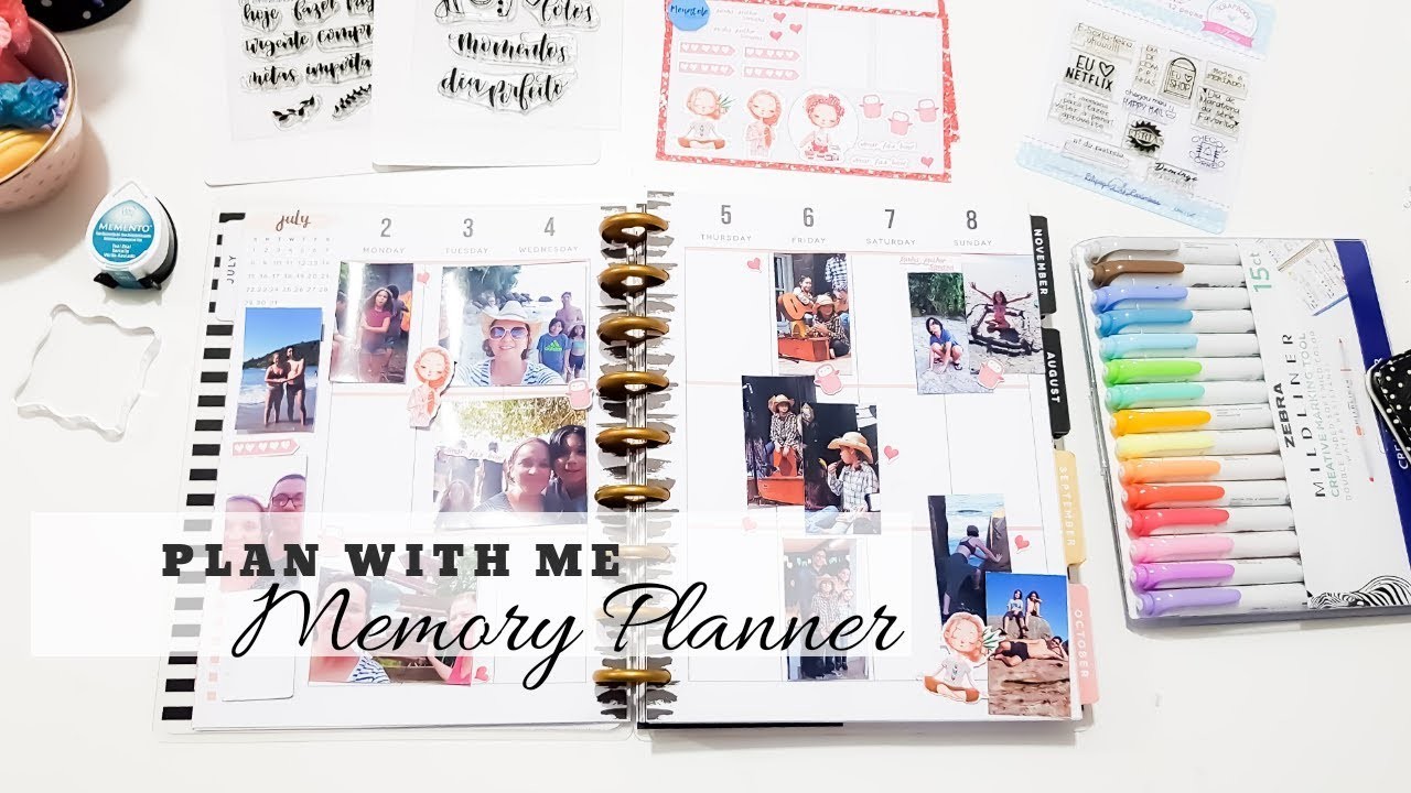 O QUE FAZER COM AS FOTOS DO CELULAR- Memory Planner no Happy Planner - Plan With Me ideias