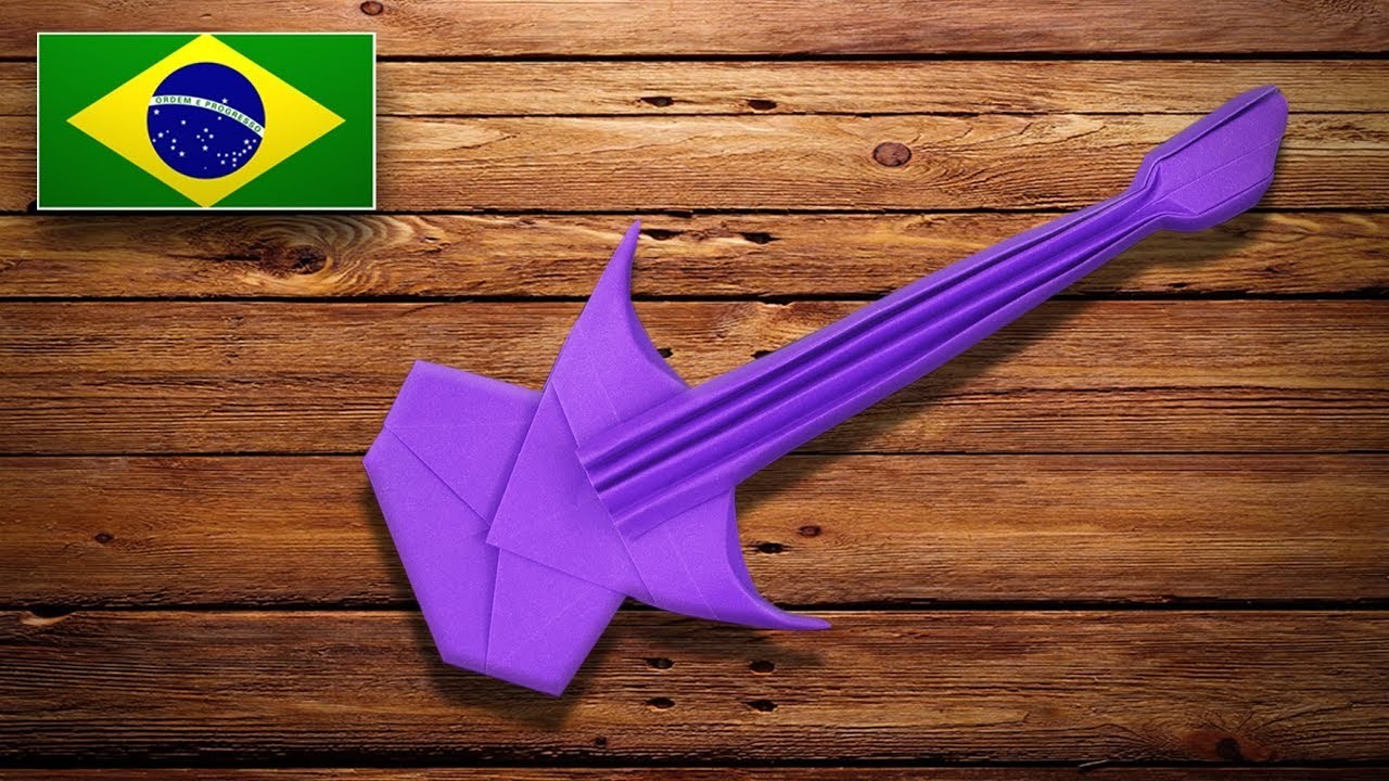 Origami: Violão.Guitarra. Baixo - Instruções em Português BR