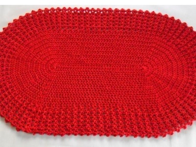 Tapetinho vermelho em crochê fácil parte 1