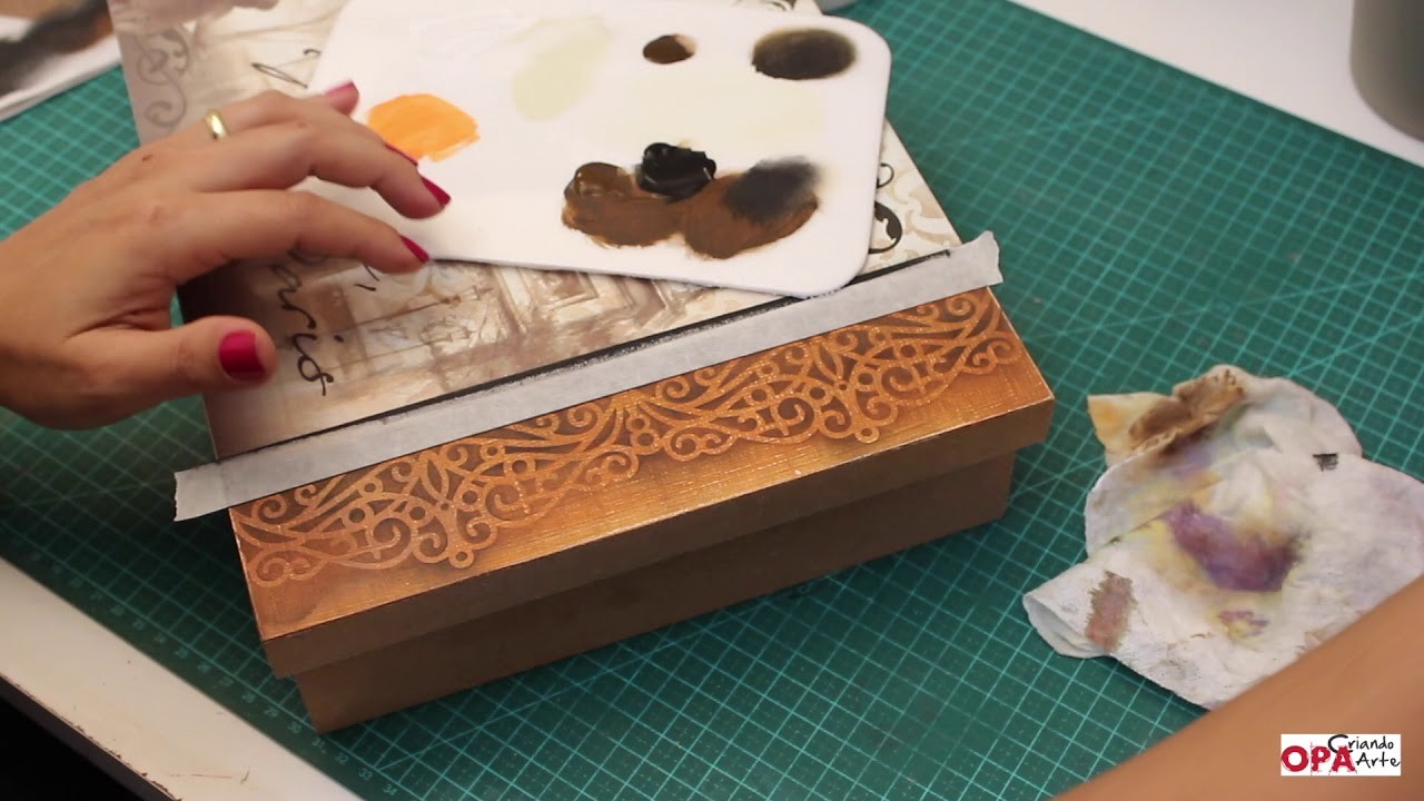 Como fazer caixa com tema Paris - OPA Criando Arte por Lívia Fiorelli