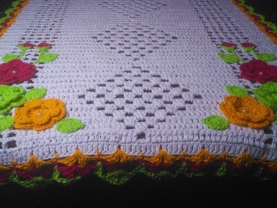 Como fazer caminho de mesa em crochê
