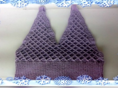 Cropped de Crochê com lã: simples, fácil e lindo