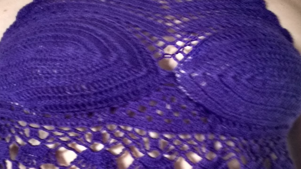 Cropped ROXO de croche Parte 1