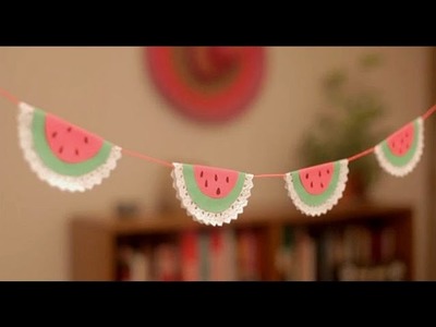 Decore sua festa com um enfeite superfofo de melancia
