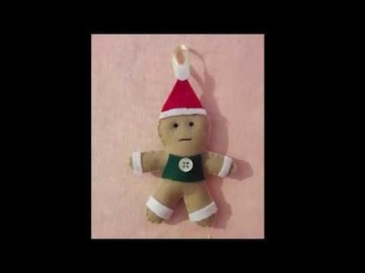 Enfeite de Natal Biscoito de Feltro Para Árvore de Natal!
