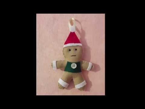 Enfeite de Natal Biscoito de Feltro Para Árvore de Natal!