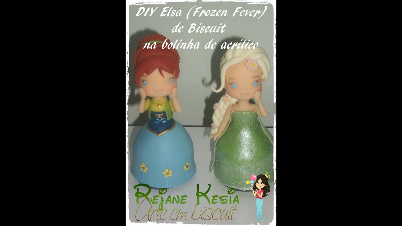 Frozen Fever na bolinha de Acrilico - Elsa