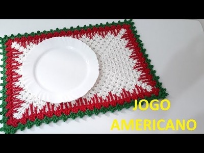 Jogo Americano em Crochê para o Natal  por Neddy Ghusmam