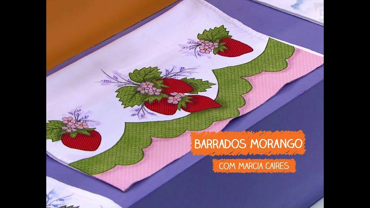 Pano de Copa Barrados Morango com Marcia Caires | Vitrine do Artesanato na TV - TV Gazeta