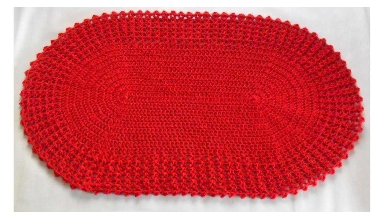 Tapetinho vermelho em crochê fácil parte final