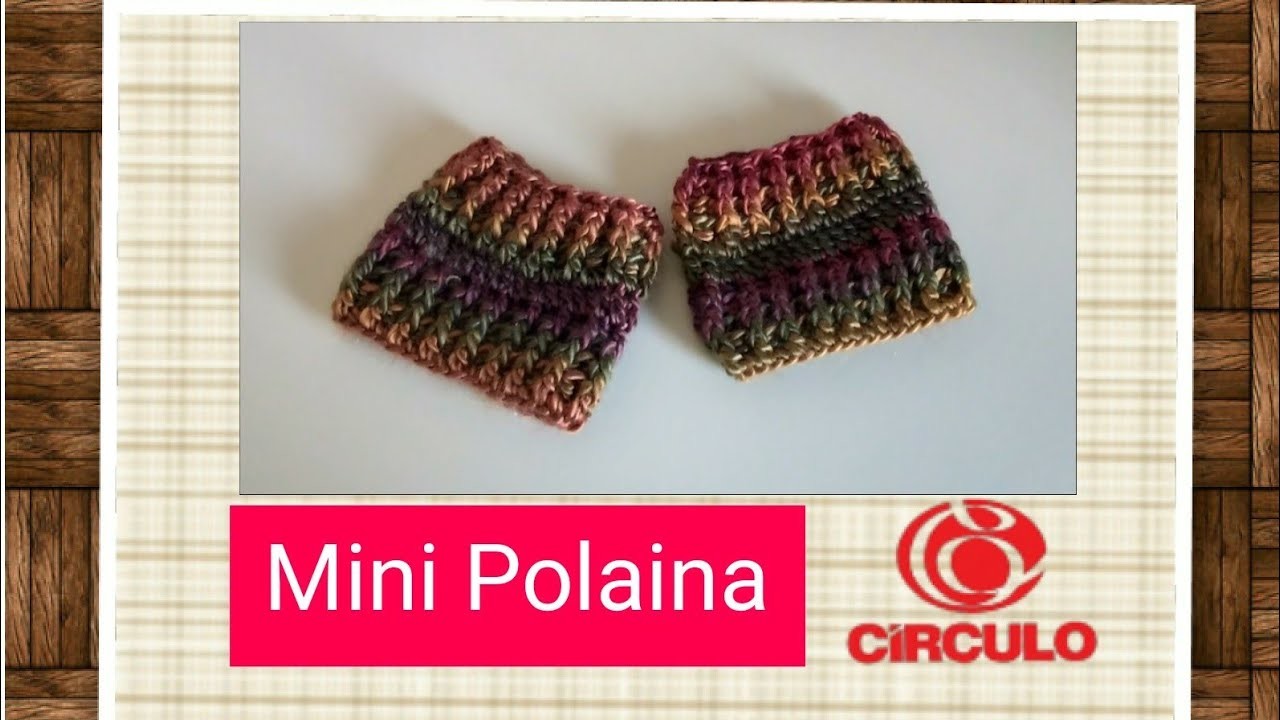 ????Versão destros: Mini polaina Boreal em crochê para iniciantes # Elisa Crochê