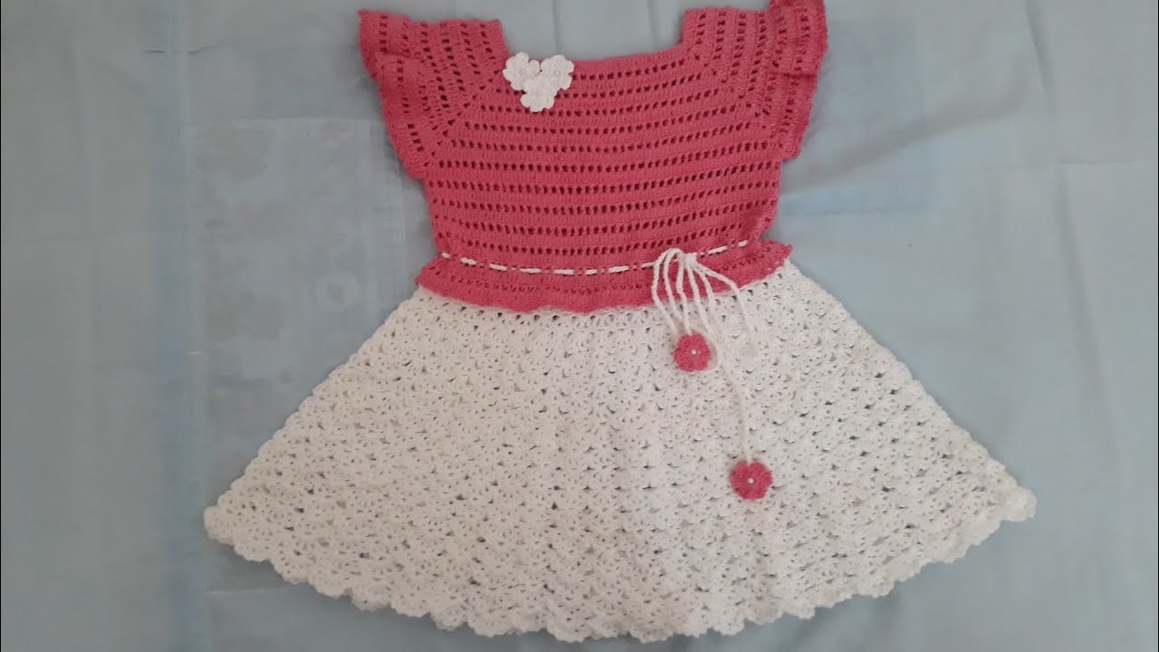 Vestido de crochê pra menina de 2 a 3 anos