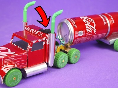 AMAZING COCA-COLA TRUCK MADE WITH ALUMINUM CANS AND DC MOTOR