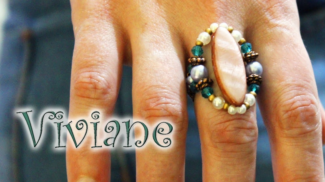 Aula de bijouteria - Anel de madrepérola