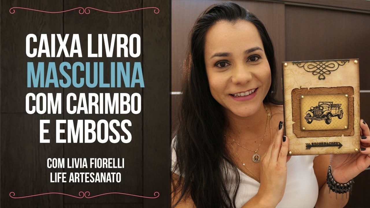 Caixa Livro Masculina com Carimbo e Emboss