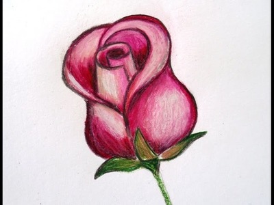 Como desenhar uma rosa - how to draw a rose