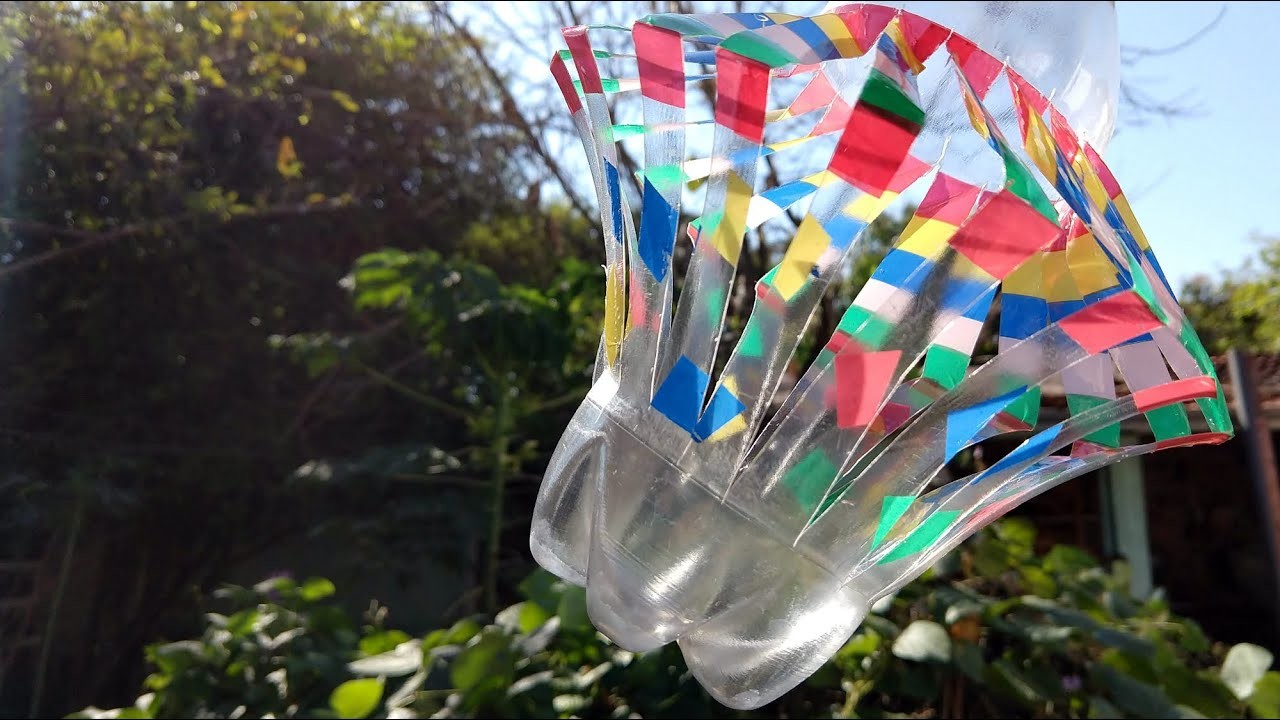 Como fazer Catavento de garrafa PET -  reciclagem criativa #2