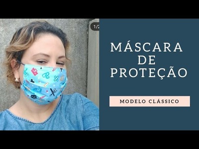 Como fazer uma máscara de proteção modelo clássico ( use o elástico com 20 cm)