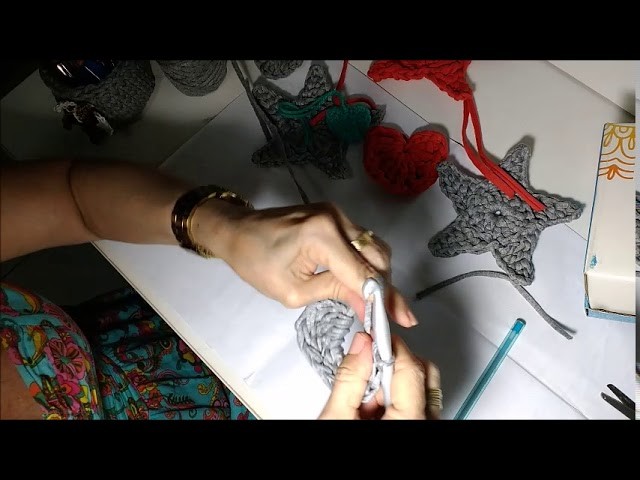 Coração de fio de malha