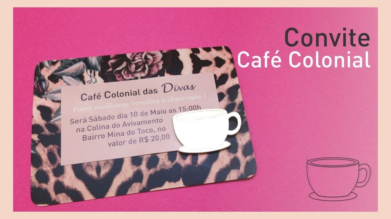 Faça você Mesma: Convite Café Colonial