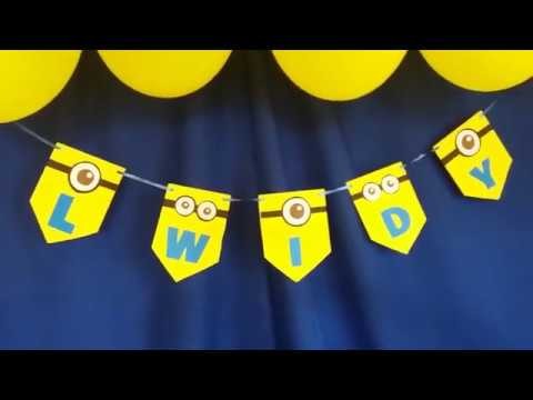 Festinha dos minions feita em casa