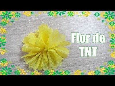 FLOR DE TNT AMARELA - DIY