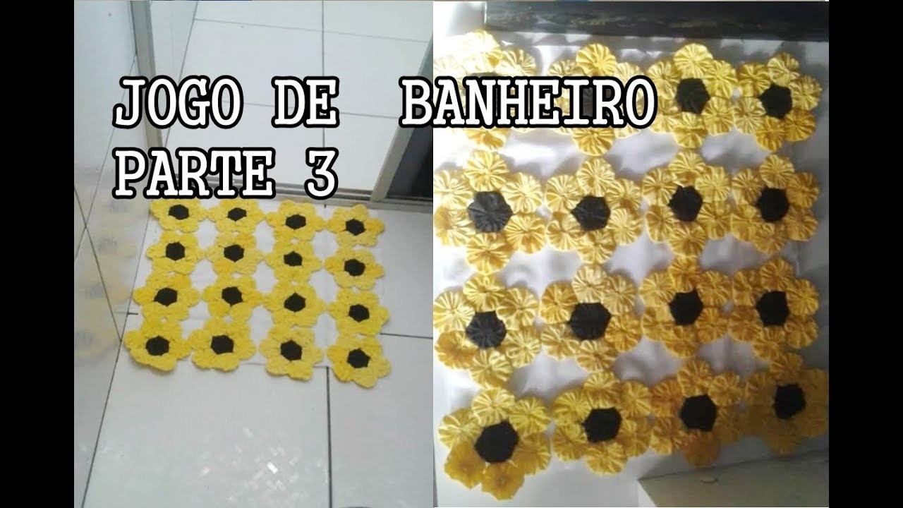 JOGO DE BANHEIRO PARTE 3|COM FLOR FUXICO #artesanatos