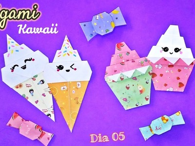 Origami Kawaii - Como fazer coisas fofas de papel (DIA 05) Dobradura Fácil