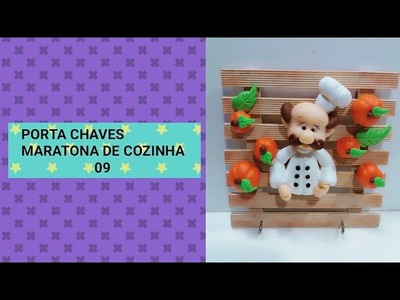 PORTA CHAVES COZINHEIRO EM BISCUIT MARATONA DE COZINHA 09