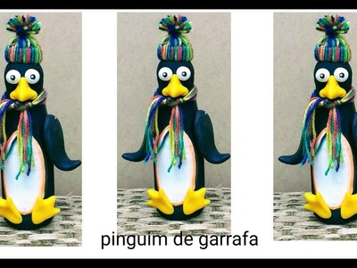 RECICLAGEM. DIY. PINGUIM DE GARRAFA. FÁCIL DE FAZER