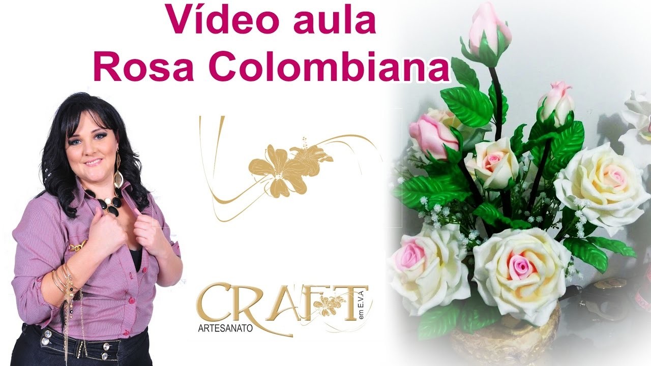ROSA COLOMBIANA  com anilina - Prof. Andreia Cristina