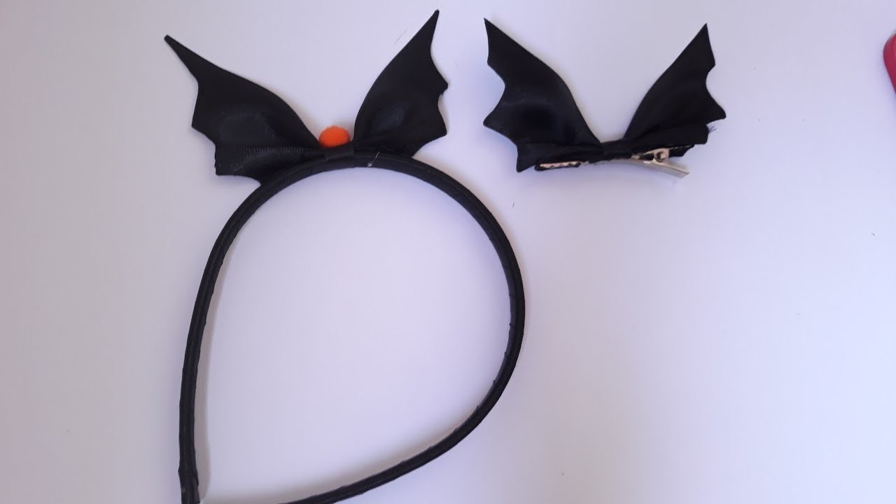 Tiara morcego pro Halloween